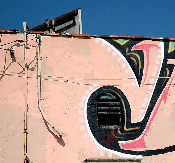 Mixed curves, lines and angles behind Melrose  Avenue, Hollywood