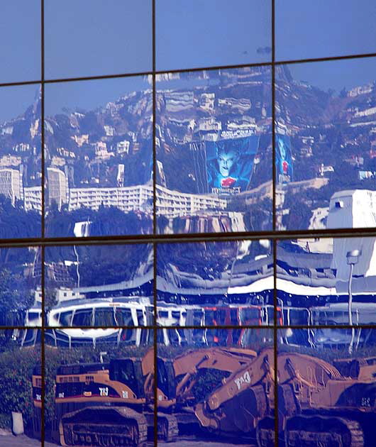 The Sunset Strip as seen in the windows of the Pacific Design Center, 8687 Melrose Avenue, West Hollywood