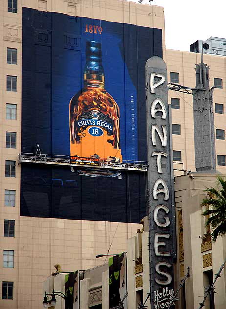 Painting the east wall of the Equitable Building at the Pantages - Hollywood