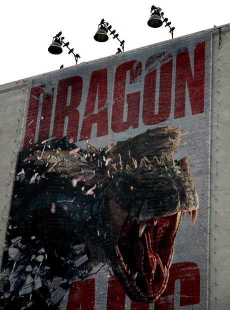 Dragon on west wall of the Henry Fonda Theater, Hollywood Boulevard at El Centro 