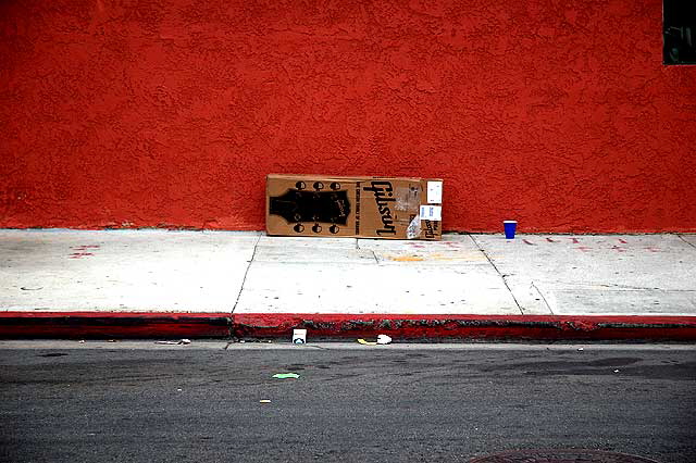 Gibson guitar box, west wall of the Henry Fonda Theater, Hollywood Boulevard at El Centro 