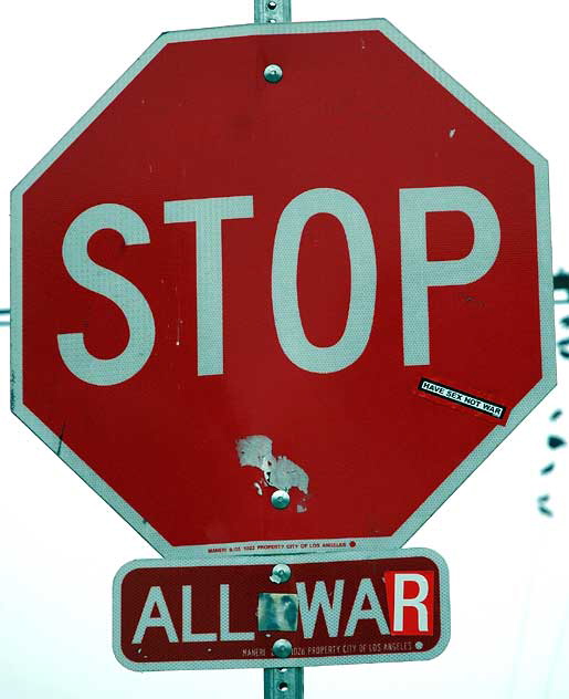 Stop sign, El Centro, Hollywood