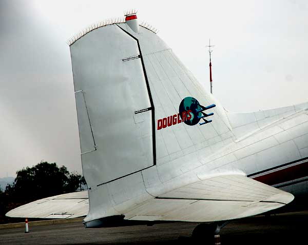 The "Spirit of Santa Monica"  this DC-3 built at the Douglas plant in Santa Monica that made its maiden flight from the old Clover Field in 1942  was donated to the City of Santa Monica by the Museum of Flying in 2003