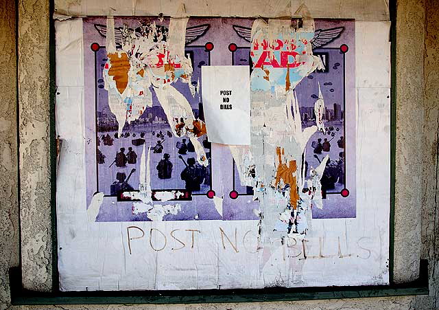 Post No Bills - an abandoned real estate office, across the street from Warner Brothers' Gate 2, Burbank