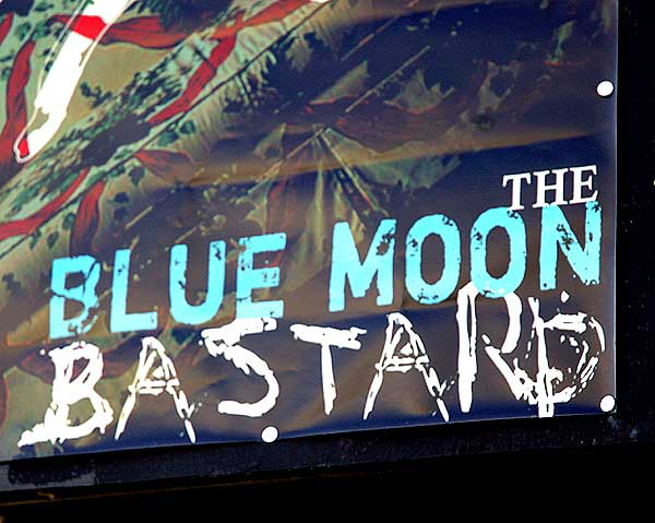 Theater Poster for "The Blue Moon Bastard," Garner Avenue at Sunset Boulevard, Guitar Row, Hollywood