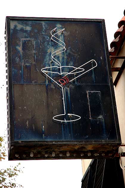 Neon martini sign - West Pico Boulevard, West Los Angeles 