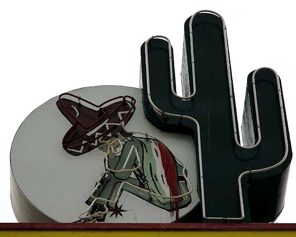 Neon "siesta" sign at Mexican Restaurant - West Pico Boulevard, West Los Angeles 