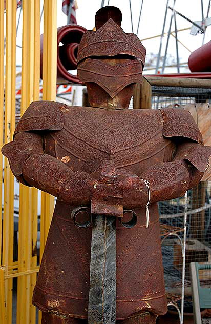 Rusting Knight - at "Nick Metropolis - The King of Collectable Furniture" - south of Hollywood at La Brea and First