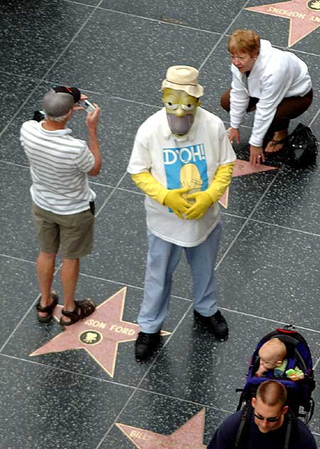 Homer Simpson impersonator, Hollywood Boulevard 