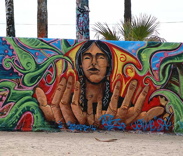 Image on the Graffiti Wall at Venice Beach, as of Wednesday, November 28, 2007