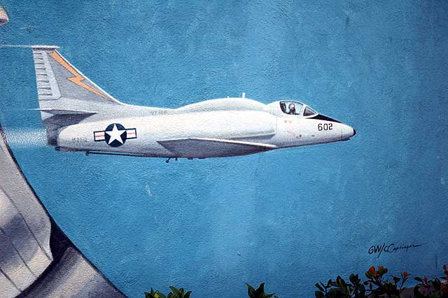 The Aviation Mural on the south side of Main, between Franklin and Grand, in El Segundo, California