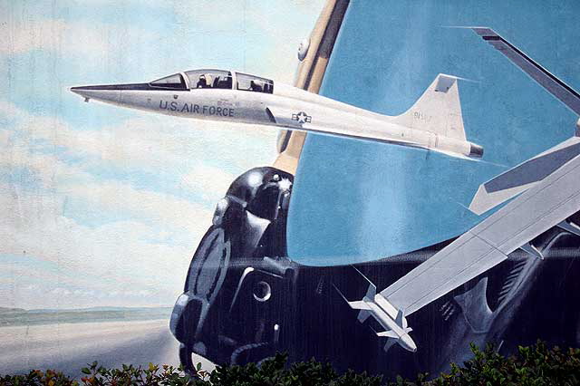 The Aviation Mural on the south side of Main, between Franklin and Grand, in El Segundo, California