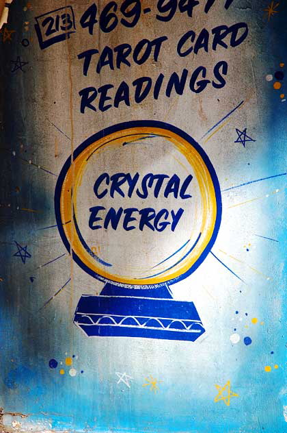 "Crystal Energy" - Crystal ball graphic, psychic shop, Hollywood Boulevard