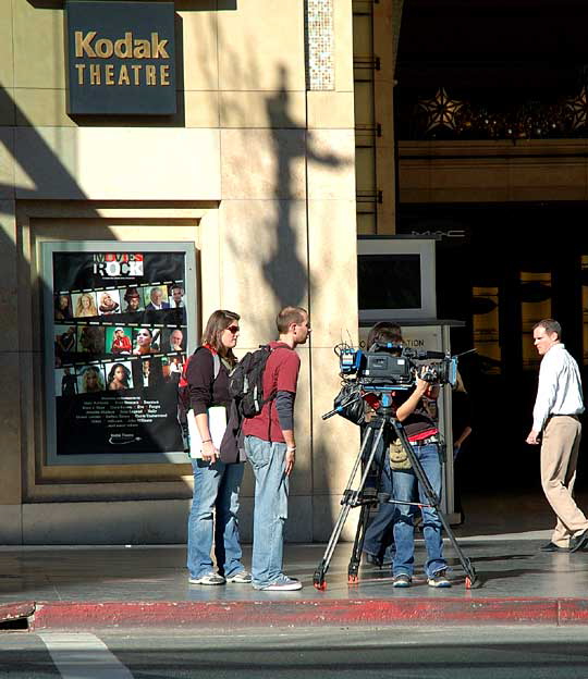 "E!" shoot in front of the Kodak Theater, Hollywood Boulevard