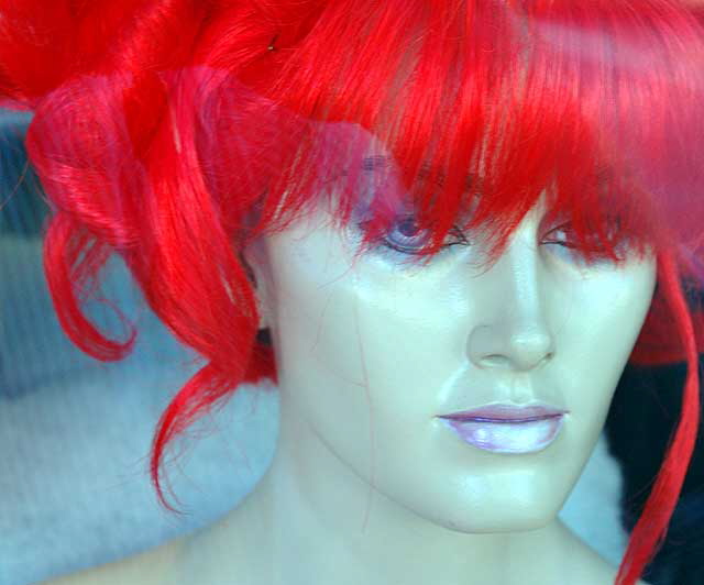 Red wig for sale, Hollywood Boulevard