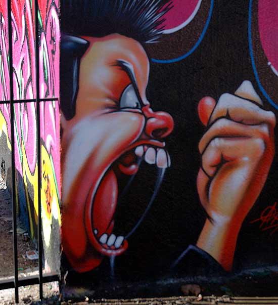 CBS Crew image in "Graffiti Alley" in the last month of 2007 - behind Melrose Avenue 