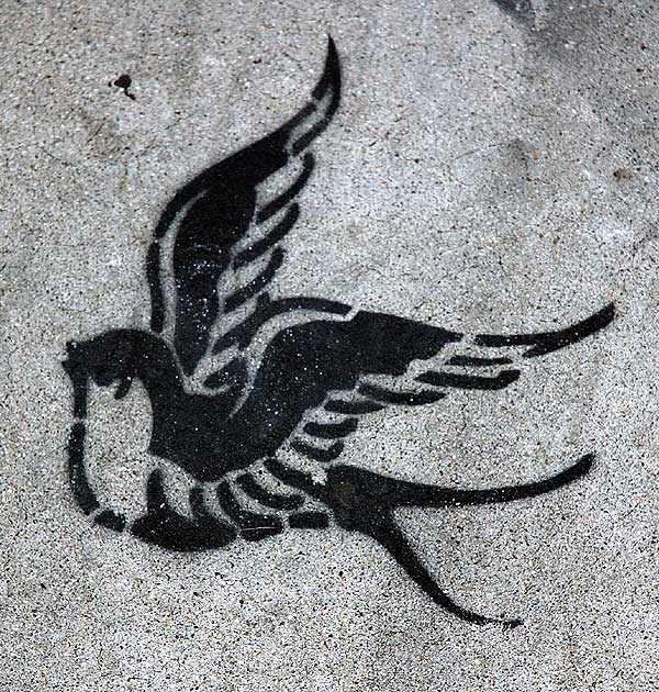 Sidewalk stencil - Melrose Avenue