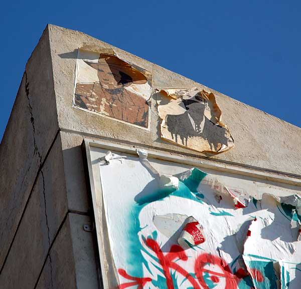 Wall with tattered posters - Melrose Avenue