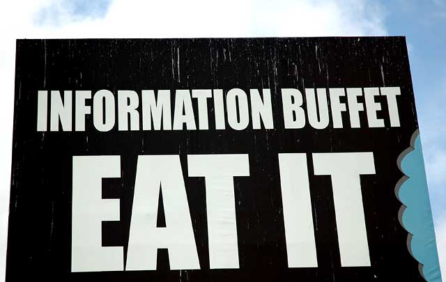 "Information Buffet" billboard, Pico Boulevard