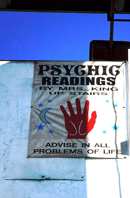 Burned out psychic shop at 5524 Sunset Boulevard, east of Hollywood