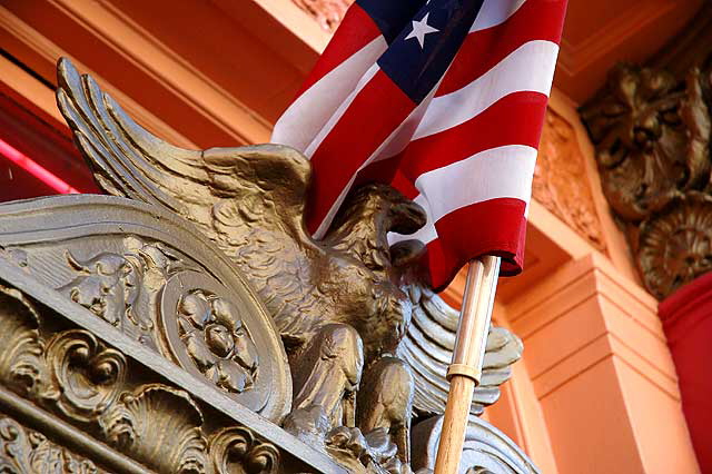 Eagle and flag - Ripley's Museum, Hollywood Boulevard