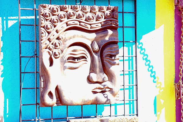 Buddha face, Oceanfront Walk, Venice Beach