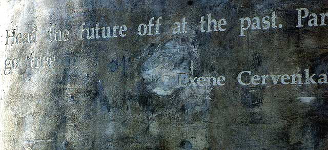 Cervenka poem on concrete wall, Venice Beach