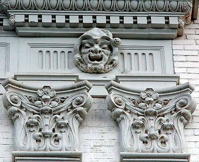 Stone face, Criterion Theater, Third Street Promenade, Santa Monica 