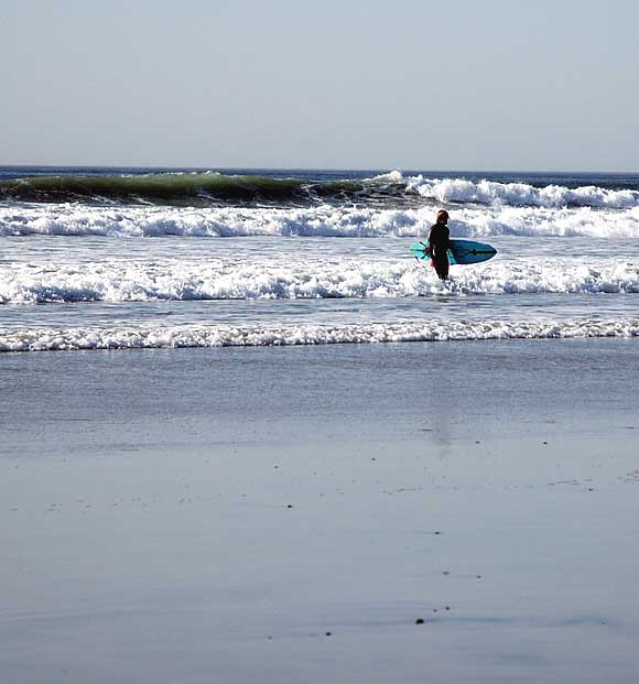 Surfer, South Carlsbad Beach, San Diego County - Christmas Day, 2007