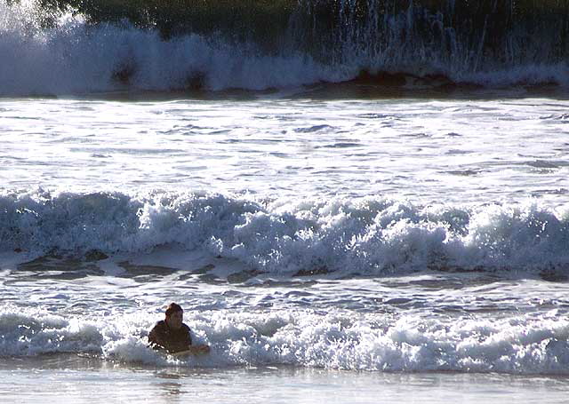 Surfer, South Carlsbad Beach, San Diego County - Christmas Day, 2007