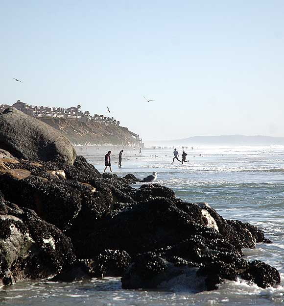 South Carlsbad Beach, San Diego County  Christmas Day, 2007  the view south