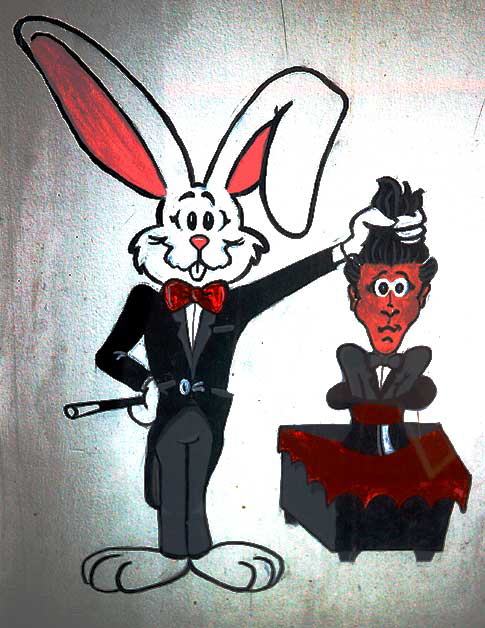 Magic rabbit graphic, Hollywood Boulevard