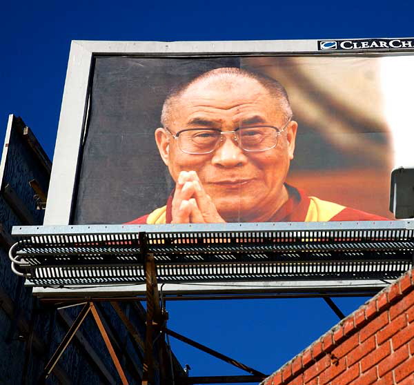 : Dali Lama billboard at Widget Post, La Cienega Boulevard, West Hollywood