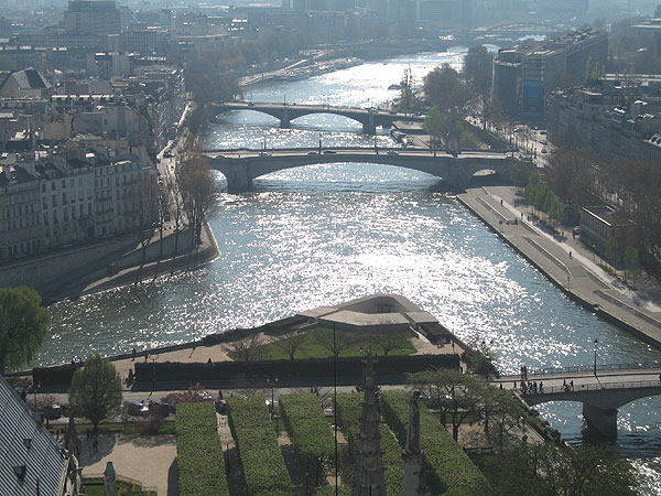 Looking east from the top of Notre Dame on Easter Sunday