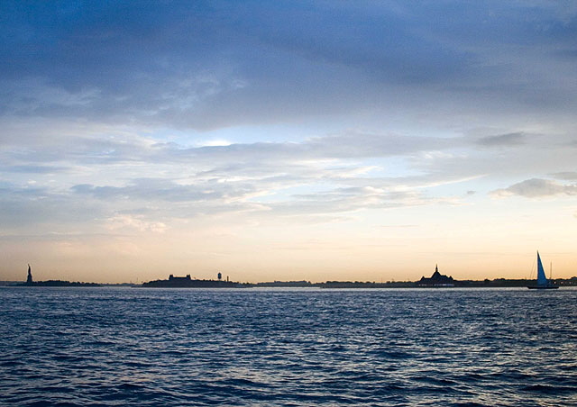 Sunset from lower Manhattan