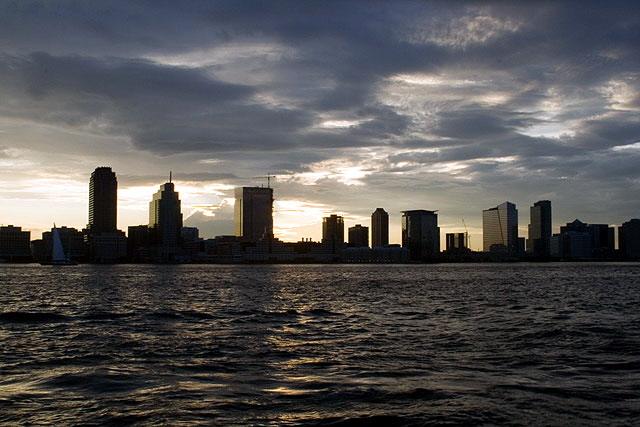 Sunset from lower Manhattan