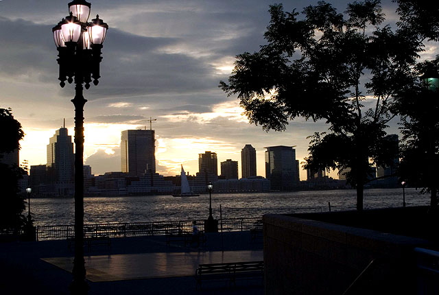 Sunset from lower Manhattan