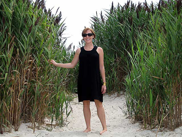 Perspective - Katherine Fusco among the grasses, First Encounter Beach