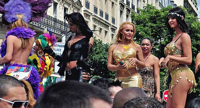 Paris Gay Pride Parade 2008 - " and what looked like the gay working girls from Pigalle"