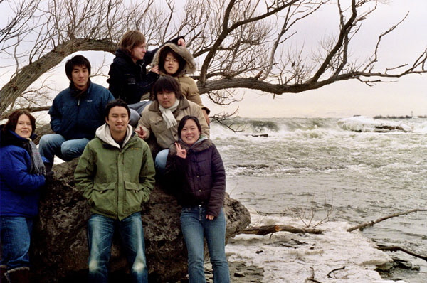 International students visit Niagara Falls, March 2007 
