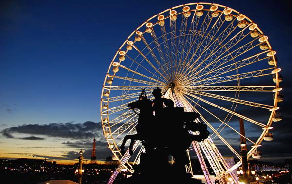 Paris: I decided to go to Concorde and see if I could get into the Tuileries, to get another angle on the big wheel there.