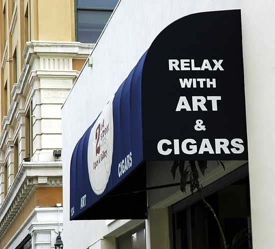 Combination Cigars and Art Gallery, downtown LA