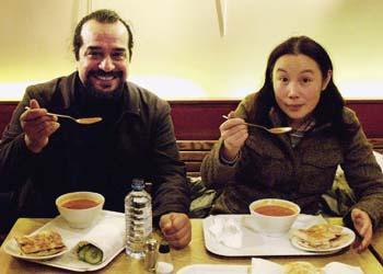 Paris, sipping soup, January 2006  