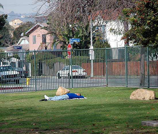 Asleep in De Longpre Park, Hollywood  