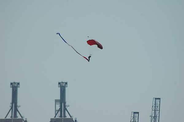 Skydiver for Queen Mary 2, Long Beach
