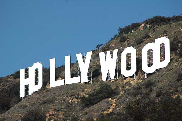 Hollywood sign up close, Beachwood Canyon  