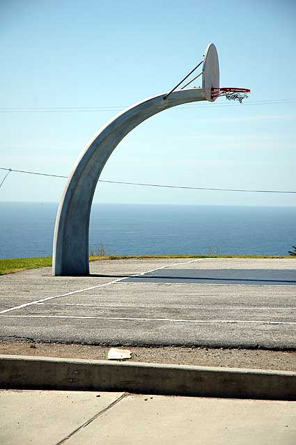 Basketball in the sky, Angels Gate Park  