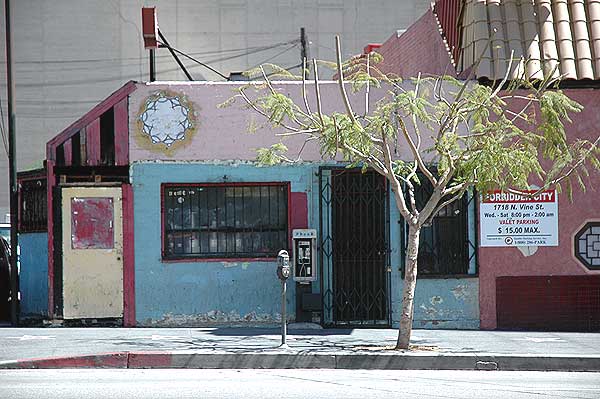 Closed burger stand on Vine in Hollywood