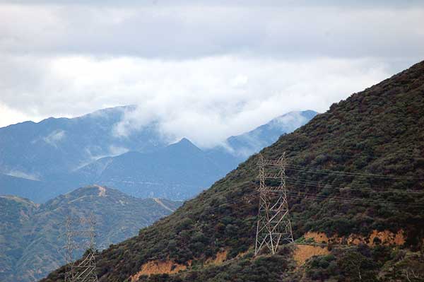 The mountains above Burbank...