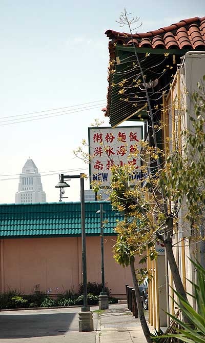 Los Angeles' Chinatown - view of LA City Hall